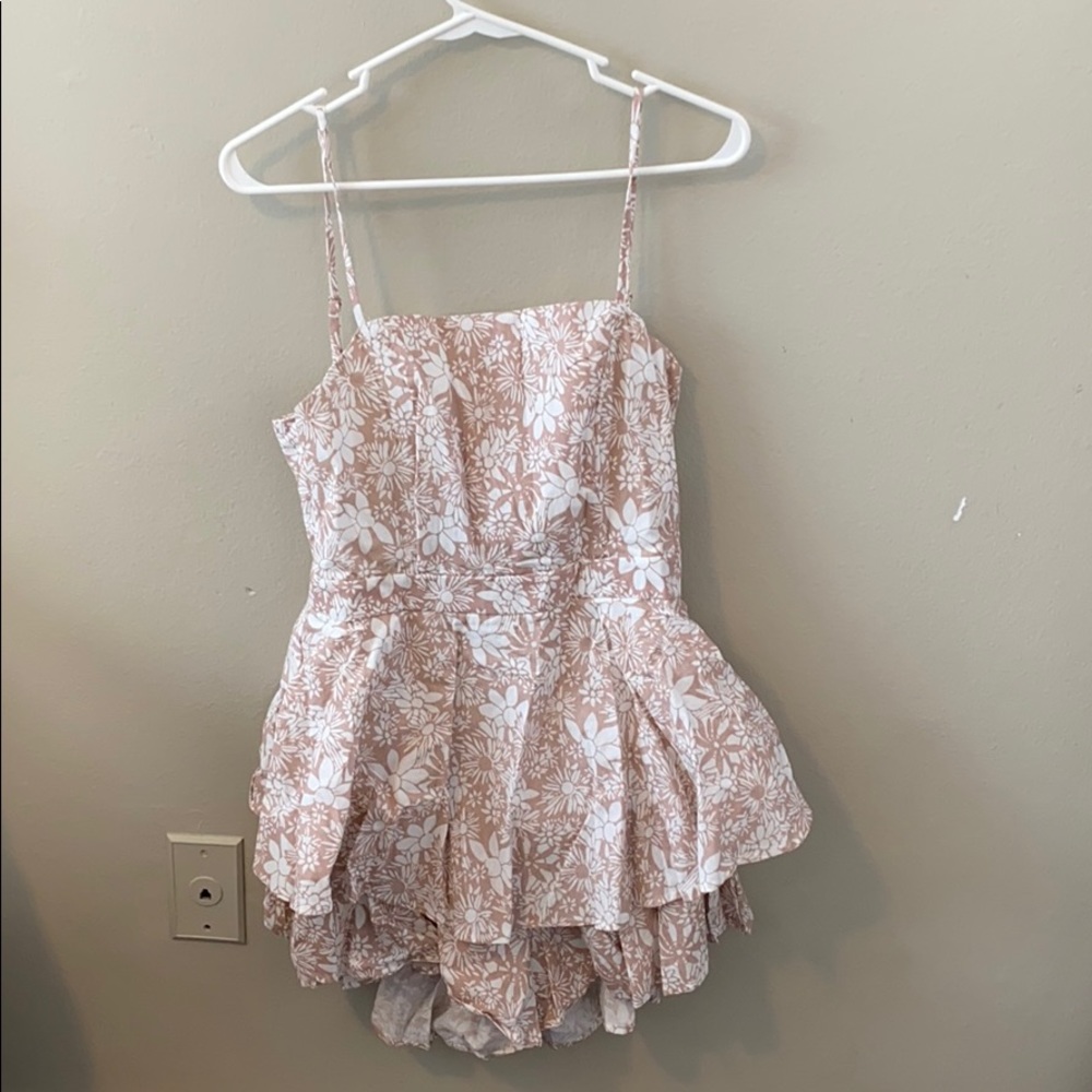 floral ruffle romper